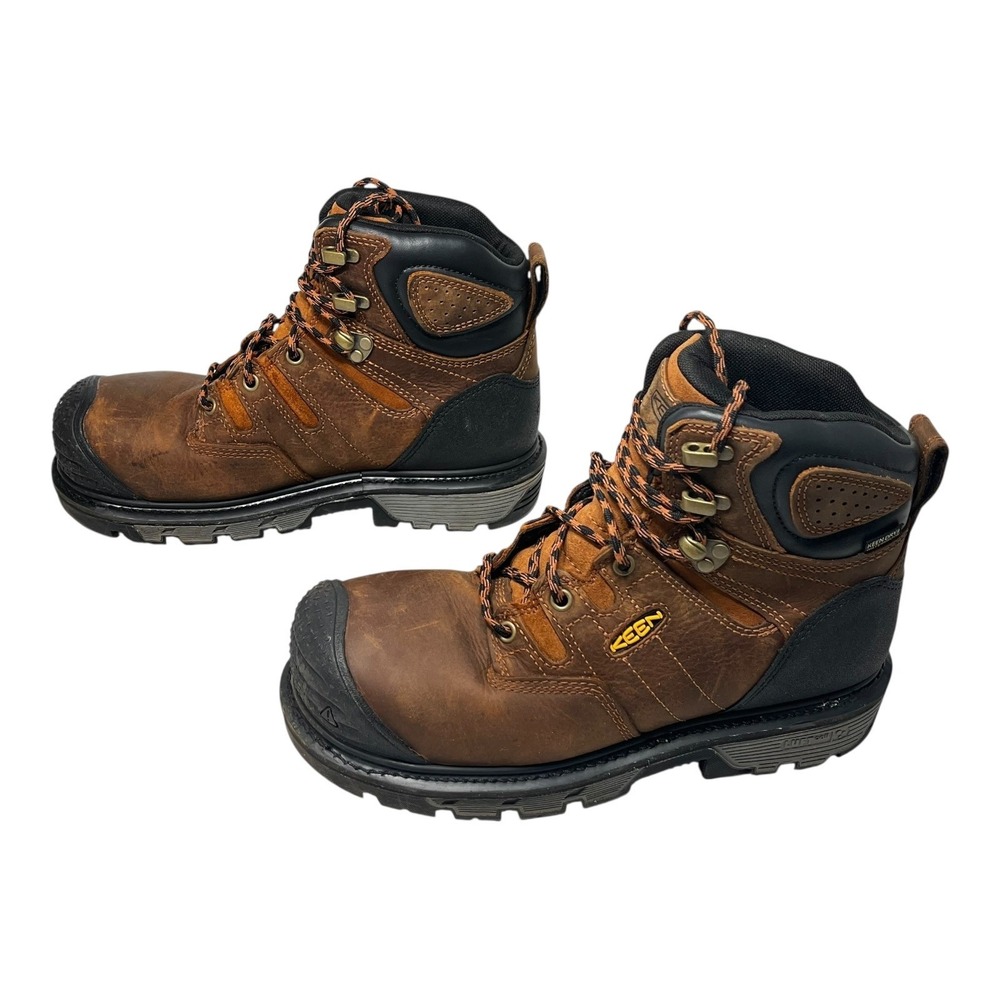 KEEN Utility Camden 6 WP Men's‎ Waterproof Leather Work Boots Size 8D Brown